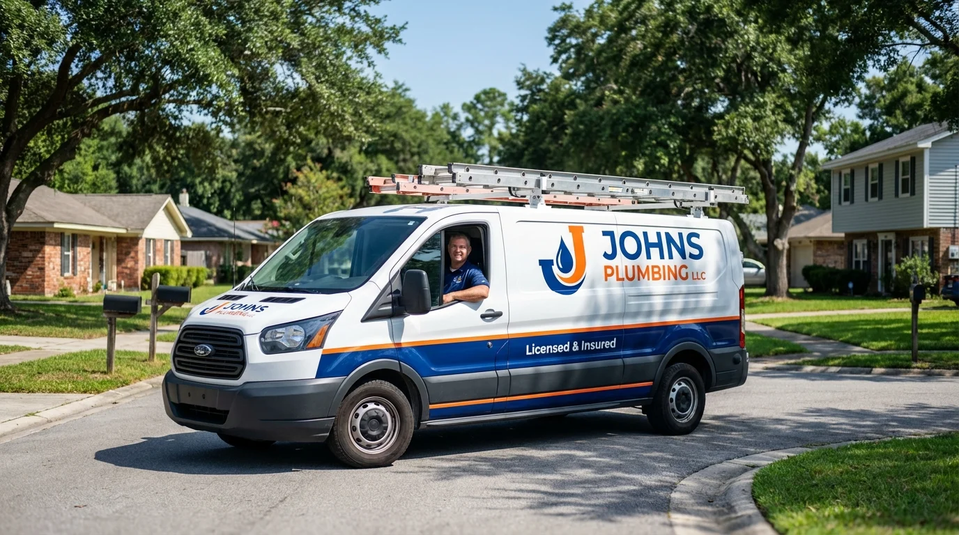 Johns Plumbing LLC service van in Wickenburg, AZ